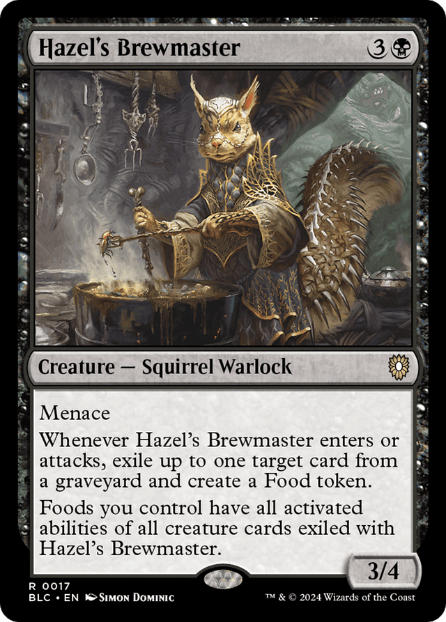 Carta front: Hazel's Brewmaster